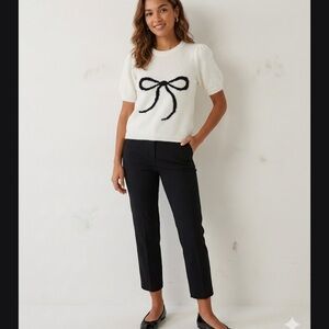 Anthropologie Cream Knit Crewneck Sweater